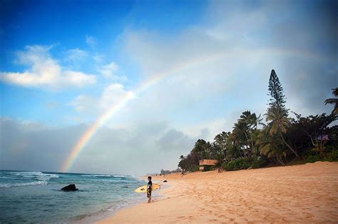 Beach Surf Rainbow Ideal Day On Maui Surf Trip Hawaii Travel