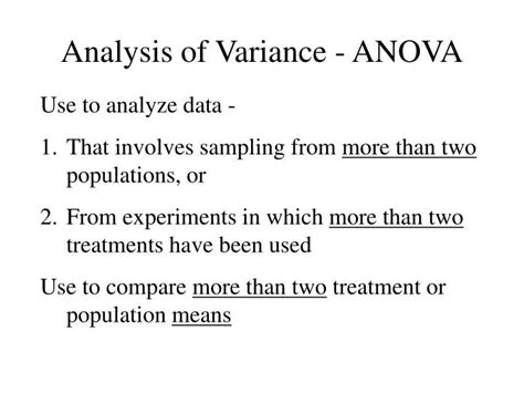 Ppt Analysis Of Variance Anova Powerpoint Presentation Free Download Id