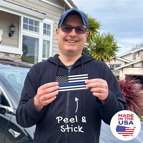 Snapklik.com : Stickios Thin Blue Line Sticker - Back The Blue American