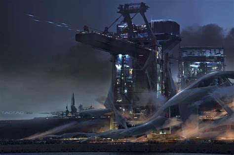 Futuristic Factory By Brian Tao Tao Science Fiction Artwork Science