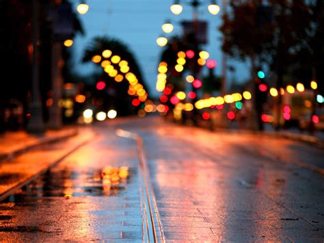 Night City Rain Lights Wallpapers Top Free Night City