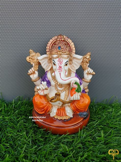 Lord Ganesha Statue 4 Inch Ganesh Statue Cultured Marble Etsy
