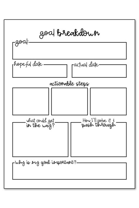 2021 Goal Planning Sheets