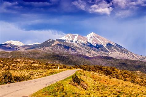 Scenic Loop Road La Sal Mountains Stock Image Image Of Highway