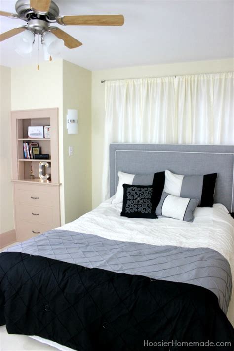 Press your bed up against an edge. Small Bedroom Makeover: Stylish for Young Adults - Hoosier ...