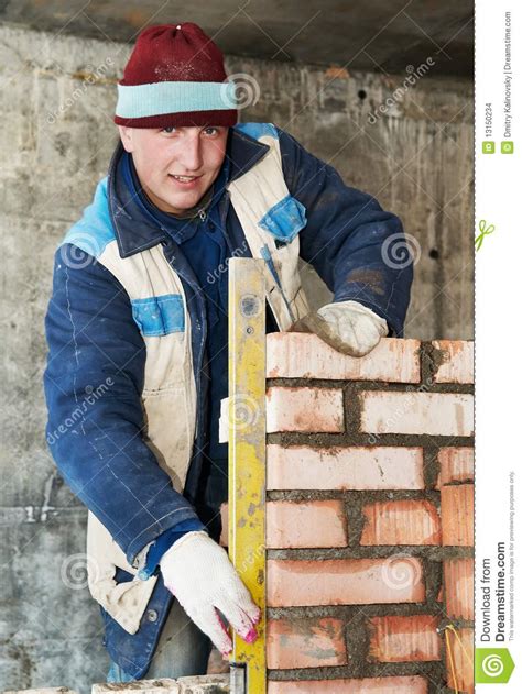 Humans have practiced masonry for thousands of years, and the techniques and materials used in the trade have evolved over time. Construction mason worker stock photo. Image of hack ...