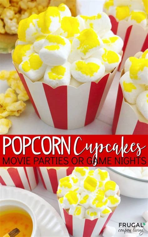 Easy Buttery Popcorn Cupcakes Recipe Popcorn Recipes Popcorn