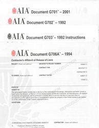 Forwarded by the architect to the. AIA Document G701-03, G706A
