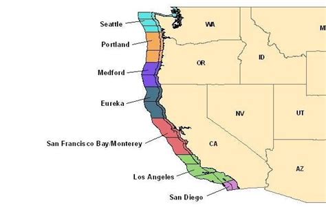 Beste Auffällig Handel West Coast States Map Zu Regieren Künstler Pionier
