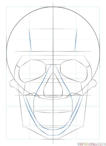 How To Draw A Human Skull Step By Step Easy ~ Scary Skull Drawing Easy