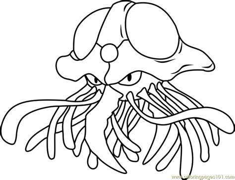 Tentacruel Pokemon Coloring Page For Kids Free Pokemon Printable