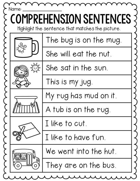Cvc Sentences To Read Worksheets Free Kindergarten Phonics