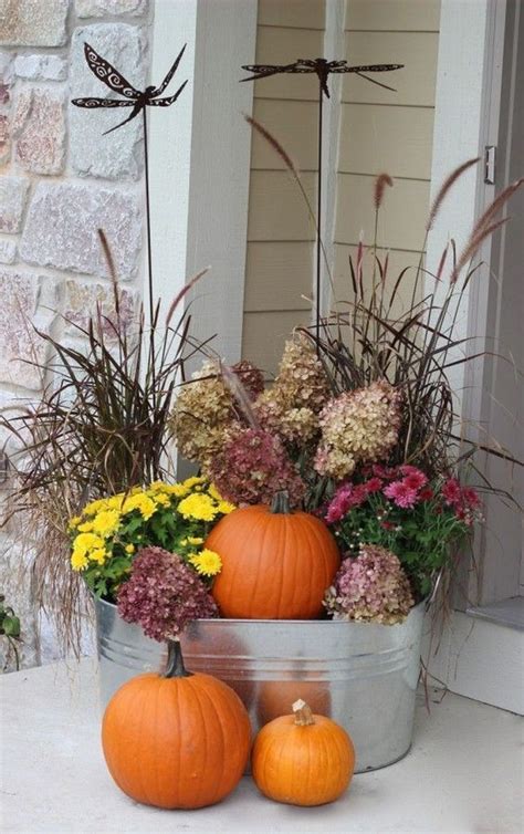 33 Amazing Fall Planter Ideas Best For Front Porches Magzhouse Fall