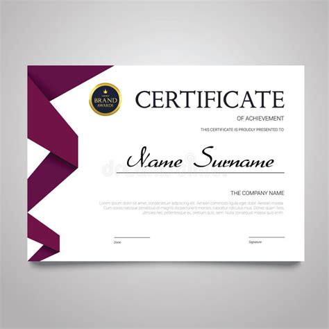 Coral Certificate Modern Fashion Certificate Template Elegant Diploma