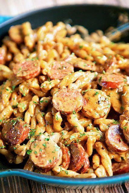 Cook pasta according to directions. 5-Ingredient Pasta Recipes | Smoked sausage recipes, Food ...