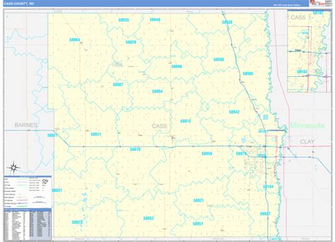 Cass County Nd Zip Code Maps Basic