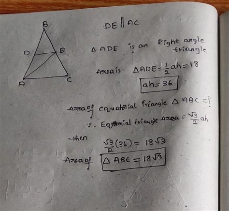 In Triangle Abc D And E Are Two Points On Sides Ab And Bc Such That De