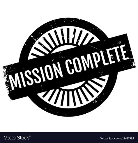 Mission Complete Stamp Royalty Free Vector Image