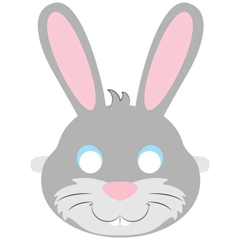 Free bunny template perfect for crafts and coloring! Rabbit Mask Template | Free Printable Papercraft Templates