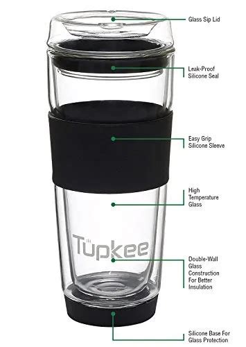 Tupkee glass tumbler unboxing language:en. Tupkee Double Wall Glass Tumbler - Insulated Tea/Coffee Mug & Lid, Hand Blown Glass in 2020 ...