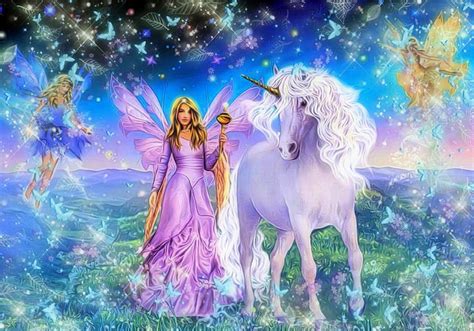 Unicorn Backgrounds For Desktop Wallpapersafari Unicorn And Fairies Unicorn Wallpaper