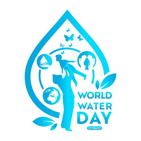 Premium Vector World Water Day Save The Water Logo Design Template