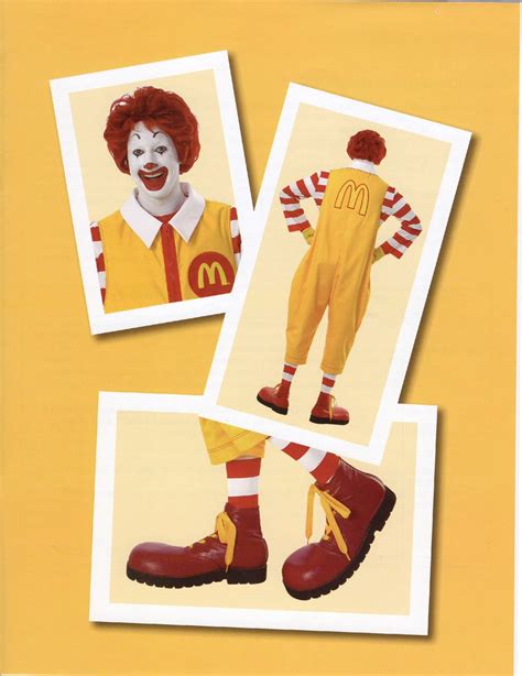 Three Photos Of Ronald Mcdonald S Clowns In Yellow And Red Outfits With