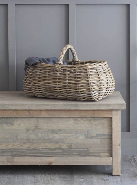 Freshly harvested produce can be hosed off or rinsed and soaked. harvest basket rattan by garden trading ...
