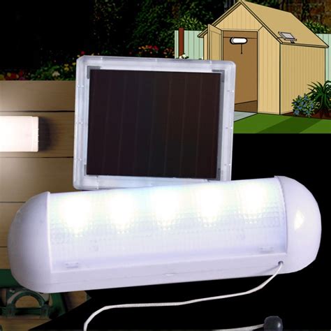 It has a passive infrared motion sensor so that it will. Solar Shed Light