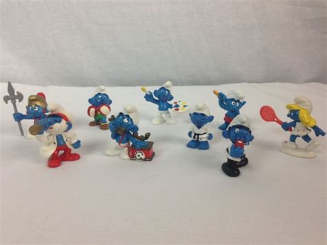 Smurf Figurines 1980 1981 Vintage Smurf Toys By Ofyearspast