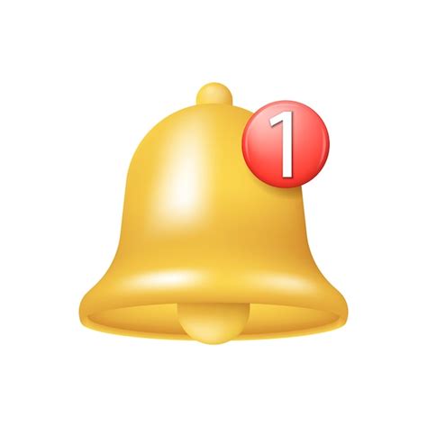 Premium Vector 3d Notification Bell Icon Social Media Reminder