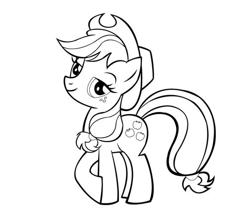 My Little Pony Applejack Coloring Pages Coloring Home