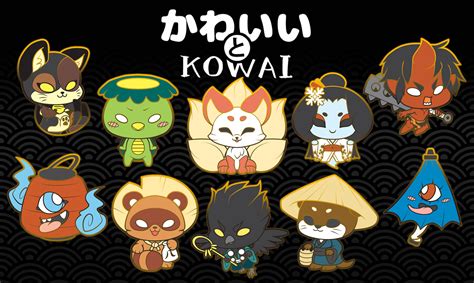 Kawaii To Kowai Cute And Scary Japanese Lore Enamel Pins — Weasyl