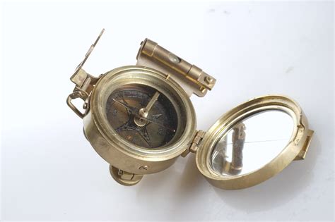 E Vintage Stanley London Natural Sine Brass Compass For Surveying W Stand Antique Price