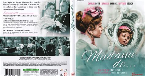 Blu Ray Jaquettes Blu Ray Madame De