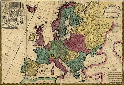1700s Antique European Map Wall Art Quality Giclee Reproduction Print