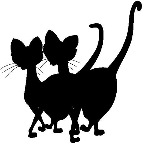 Lady And The Tramp Silhouette Siamese Cats Disney Silhouette Art