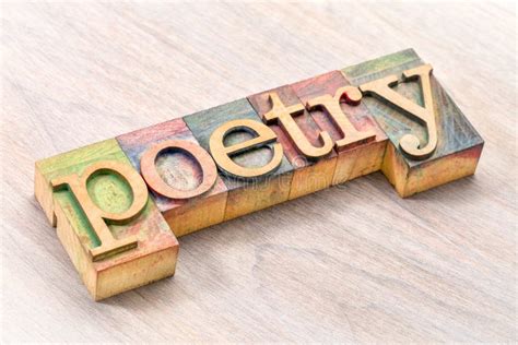 Poetry Word Abstract In Wood Type Stock Photo Image Of Vintage