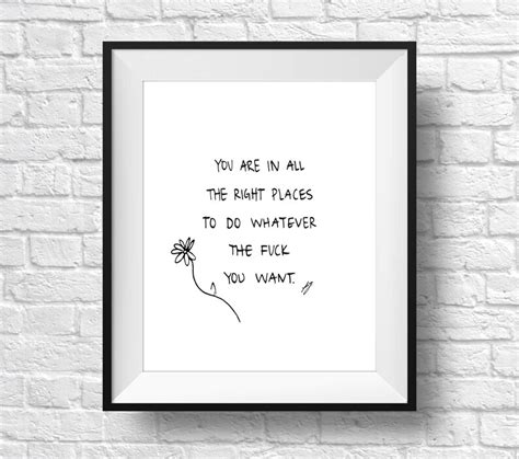 Do Whatever The Fuck You Want Art Print Home Decor Etsy