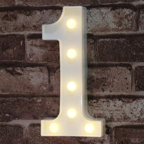 Decorative Led Light Up Number Letters White Plastic Marquee Number Lights Sign Party Wedding