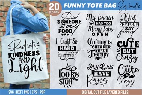 Funny Tote Bag Svg Bundle Graphic By Svgstudiodesignfiles Creative Fabrica