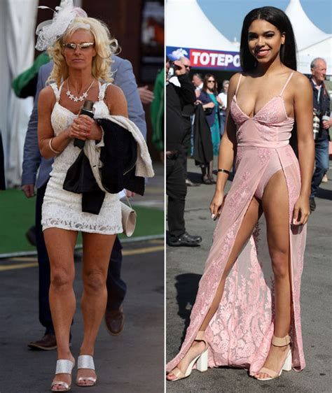 Grand National 2017 Women Arrive Flashing Their Thighs At Aintree