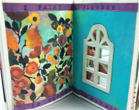 Stampers Ink Round Robin May 2013 Frida Kahlo Inspired Pages Flower