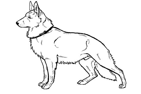 German Shepherd Coloring Pages Realistic Coloring Pages