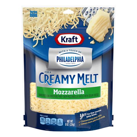 Kraft Mozzarella Shredded Cheese With A Touch Of Philadelphia For A