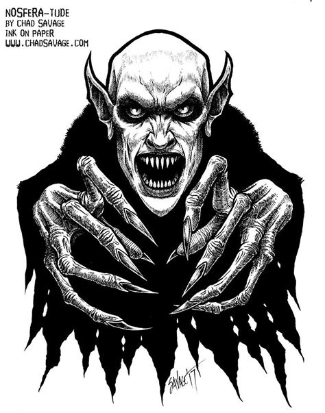 Nosfera Tude Original Vampire Drawing Shop Sinister Dark Art