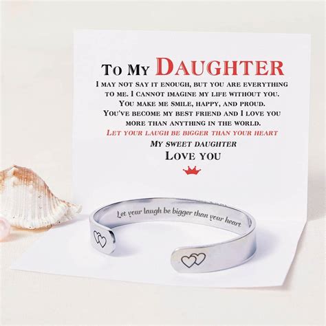 To My Daughter Let Your Laugh Be Bigger Than Your Heart Bracelet In To My Daughter I