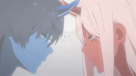 Darling In The Franxx Red Face Zero Two Blue Face Hiro Background Hd
