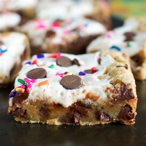 Rainbow Chocolate Chip Blondies Back For Seconds