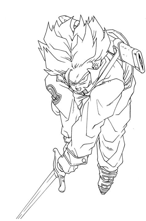 Dragon ball z coloring pages trunks. 18 best images about Coloring pages on Pinterest | Cartoon ...